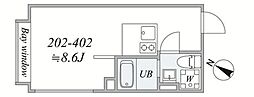 trias128 1Kの間取図画像
