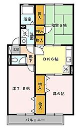 ラフォーレ 3DKの間取図画像