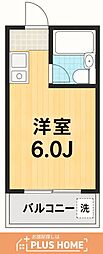 フォースアベニュー ワンルームの間取図画像
