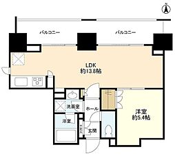 スタイリオ蒲田 1LDKの間取図画像