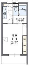 レオパレス蘇我加藤 1Kの間取図画像