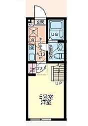 エバーグラス本厚木 1Kの間取図画像