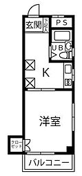 プレジール 1Kの間取図画像