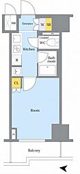 ルーブル大鳥居参番館 1Kの間取図画像