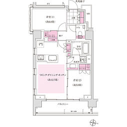 ディームス東陽町 2LDKの間取図画像