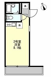 ベイルーム横浜鶴見2 ワンルームの間取図画像