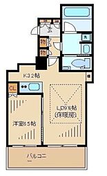 ザ・パークハウス西新宿タワー60 4階1LDKの間取り