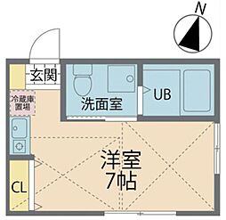 カインドネス座間緑ヶ丘 ワンルームの間取図画像