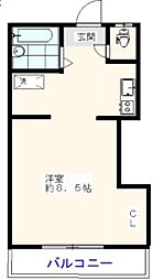 ブルックス東十条 ワンルームの間取図画像