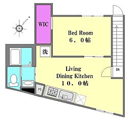 アピチェ西調布 1LDKの間取図画像