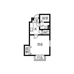 LaForesta 1Kの間取図画像