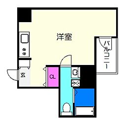 VitaNuova堺 ワンルームの間取図画像