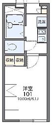 レオパレスエスポアール 1Kの間取図画像