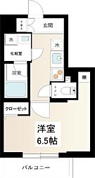 スカイコート板橋本町II 4階1Kの間取り