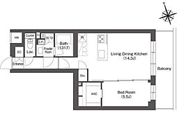 ルーウェ東大泉 4階1LDKの間取り