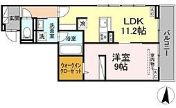 D Paina 小倉V 1LDKの間取図画像