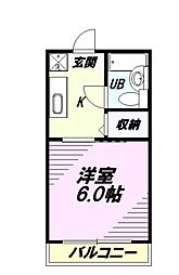 めぞん一刻 1Kの間取図画像