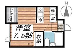 メゾン・ド・プラネット ワンルームの間取図画像