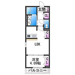 CELESTE 1LDKの間取図画像