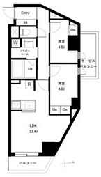 URBANPARKタカイド 2LDKの間取図画像