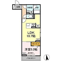 Asset-Court富士見台 1LDKの間取図画像
