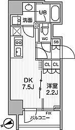 SEASONFLATS浅草言問道り 1DKの間取図画像