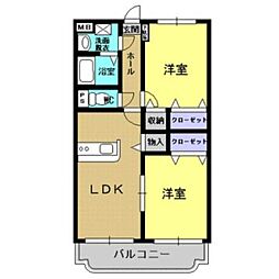 Y.M.ソレイユ 2LDKの間取図画像