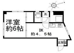 ハウスアゼリア 1DKの間取図画像