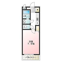 エトワール深井 1Kの間取図画像