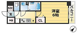 JR東海道・山陽本線 新長田駅 徒歩3分の賃貸マンション 5階1Kの間取り