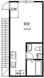 メーヴェ泉町 1Kの間取図画像