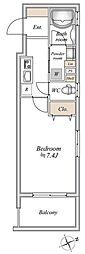 ドゥーエ阿佐ヶ谷 1Kの間取図画像