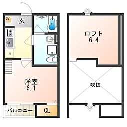 アクセル三津屋北 1Kの間取図画像