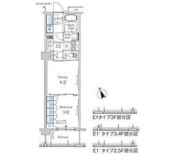 パークアクシス駒込ヒルトップ 1DKの間取図画像