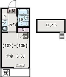 ベルメゾン志木 1Kの間取図画像