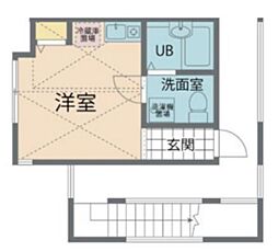 カインドネス厚木旭町 ワンルームの間取図画像
