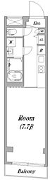 スマートVILLA中延参番館 ワンルームの間取図画像