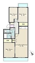 K’sB淵野辺 4階3LDKの間取り