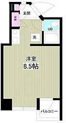 シュロス123 2階ワンルームの間取り