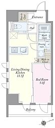 JPnoie上野稲荷町 1LDKの間取図画像
