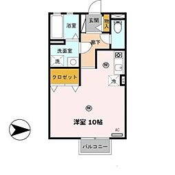 ガーデン・シャトレi ワンルームの間取図画像