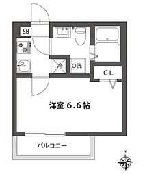 ルミナス永山 1Kの間取図画像