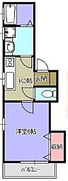 エヴァーグレース 1Kの間取図画像