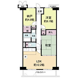 フルール香ケ丘 2SLDKの間取図画像