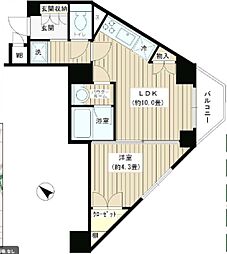 白金台グリーン・リーブス 1LDKの間取図画像