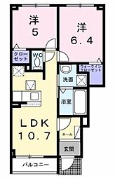 サンレジデンスII 2LDKの間取図画像