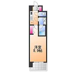 スプランディッド堺東III 1Kの間取図画像