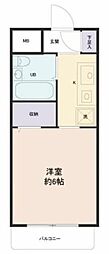 メゾン・ド・マドーヌ 1Kの間取図画像