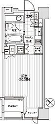 カスタリア銀座 3階ワンルームの間取り