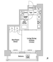 コンフォリア三田EAST 1LDKの間取図画像